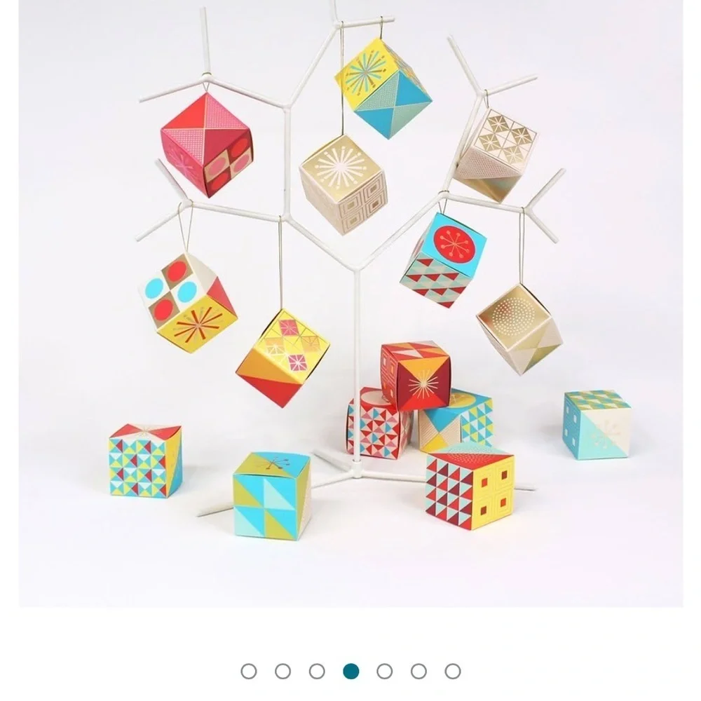Princeton Architectural Vintage Sparkle Paper Origami Festive Ornament Craft Set